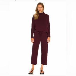Frank & Eileen Deep Burgundy Cropped sweatpants. Catherine Favorite Sweatpants.